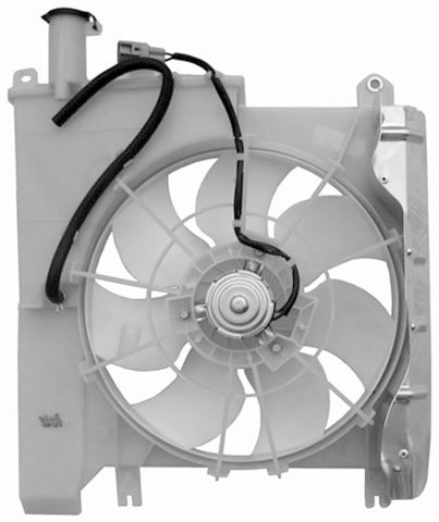 Radiator FAN PEUGEOT 107 05-10 315mm 1.0-12V +AC