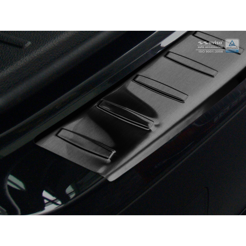 Zwart RVS Achterbumperprotector  BMW X3 F25 2010-2014 incl. M-Sport 'Ribs'