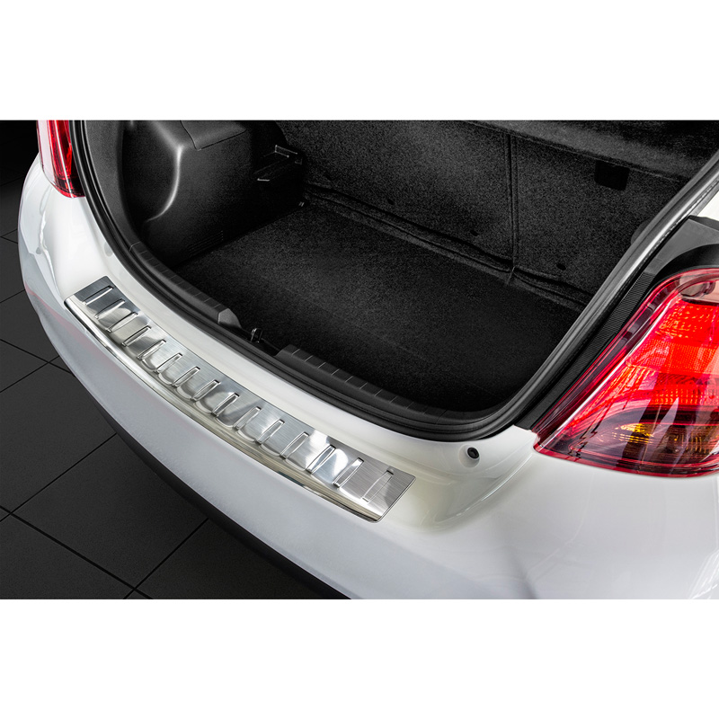 Stainless Steel Rear bumper protector  Toyota Yaris III 2014-2019 'Ribs'