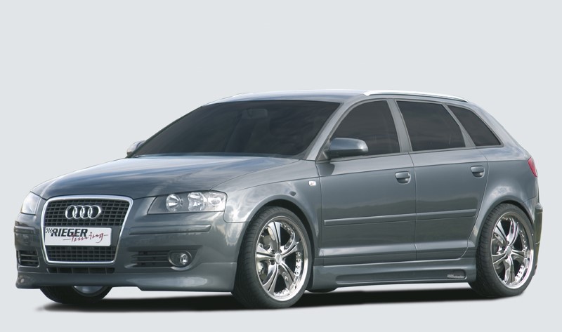 Zijskirts Audi A3 8P Sportback 3-5 Deurs Rieger met uitsnede