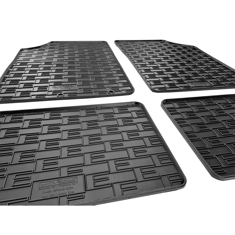 Rubber car mats set  Dacia Spring EV 2021- (4-pieces + fixing system)