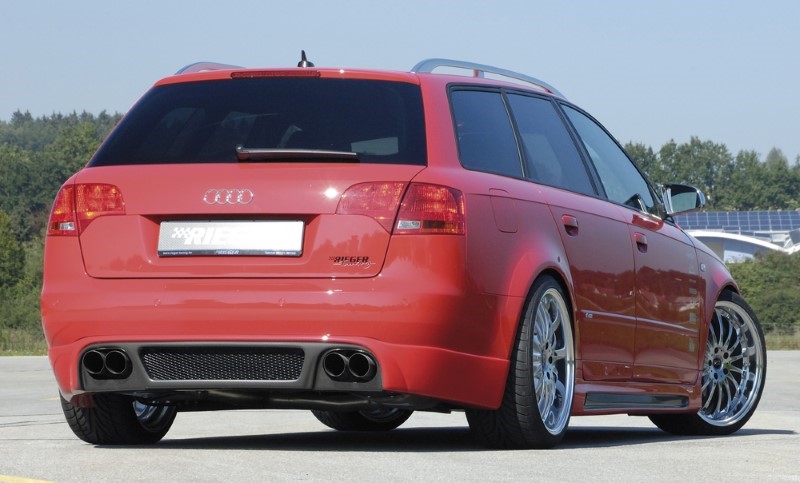 Achterbumper Diffusor Carbon look duplex Audi A4 8E B7 11.04- Rieger