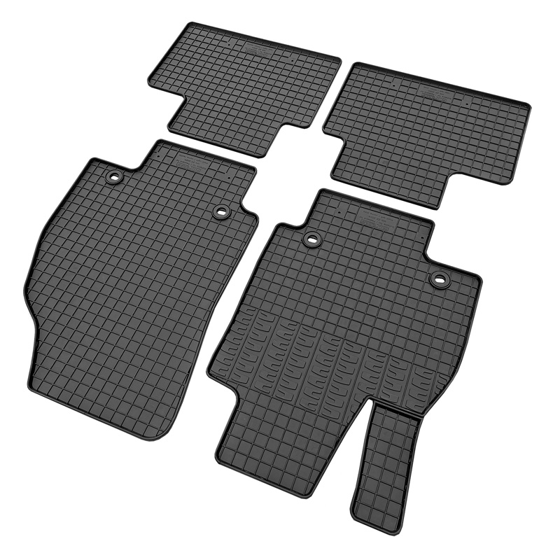Rubber car mats set  MG ZS II Hybrid+ 2024- (4-pieces + fixing system)