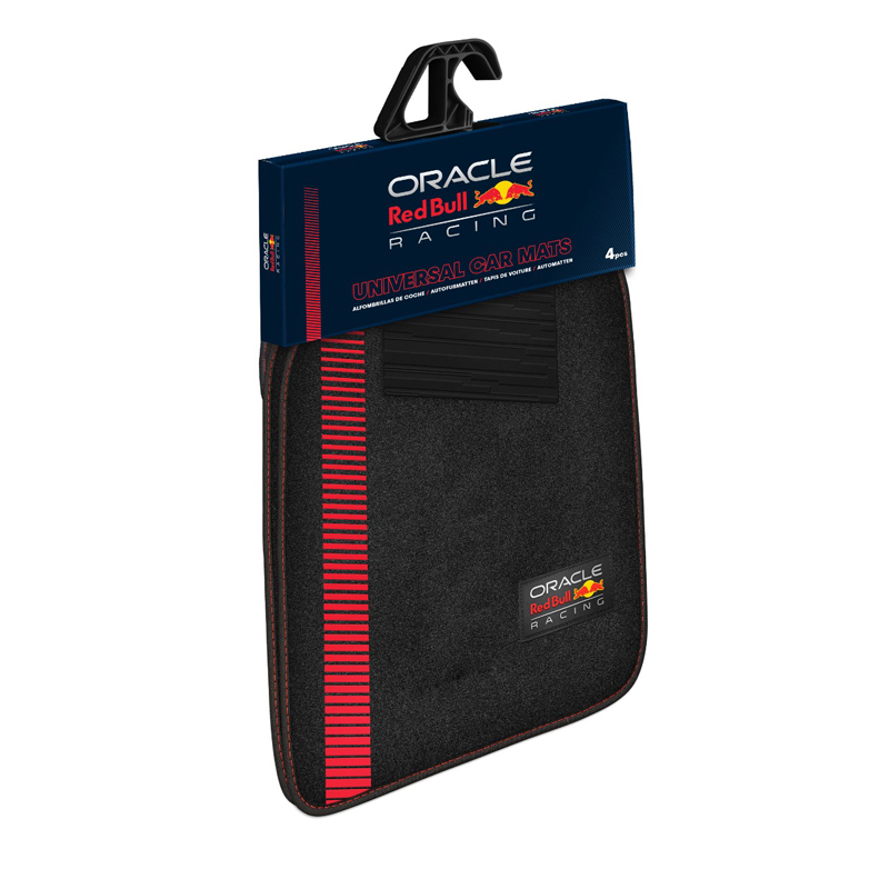 Red Bull Oracle Universal car mats set - 4-piece set - Black/Red