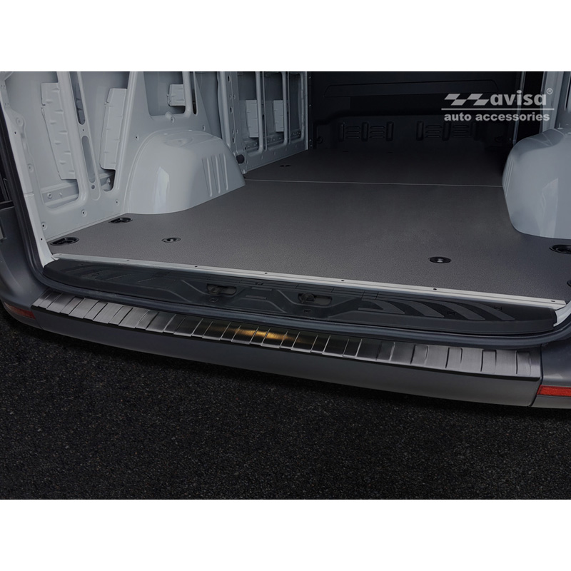Black Stainless Steel Rear bumper protector  Mercedes Sprinter III 2018- 'Ribs'