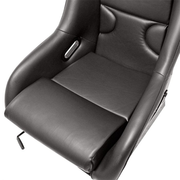 Sportstoel 'RR' - Zwart Kunstleder - Vaste polyester rugleuning - incl. sledes