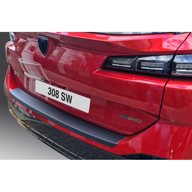 ABS Rear bumper protector  Peugeot 308 SW III + Hybrid 2021- Black