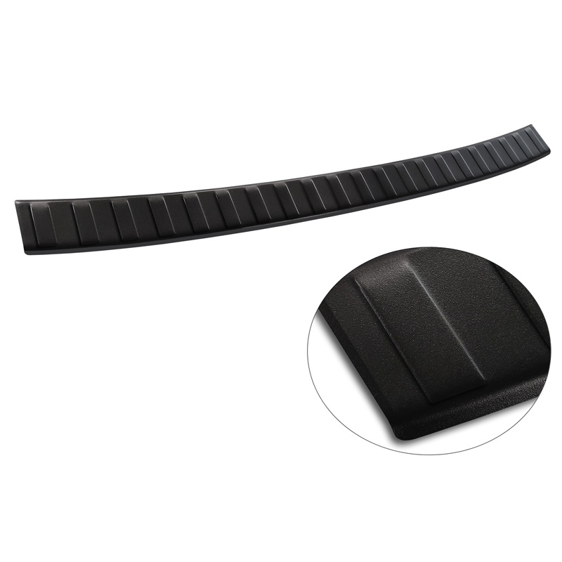 Matt Black Stainless Steel Rear bumper protector  BMW X1 (F48) 2015-2022 'Ribs'