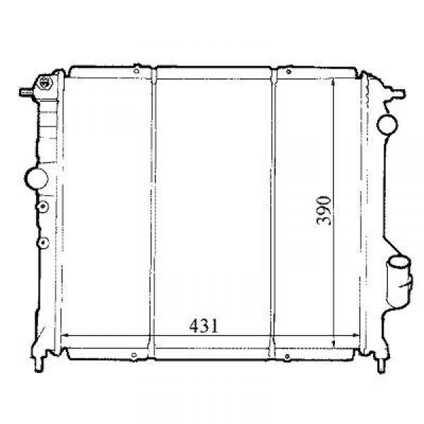 Radiator RENAULT RAPID 91-97 431x390 1.6 D