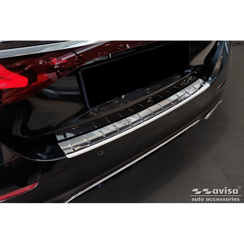 Stainless Steel Rear bumper protector  Mercedes E-Class W214 Sedan 2023- 'Ribs'