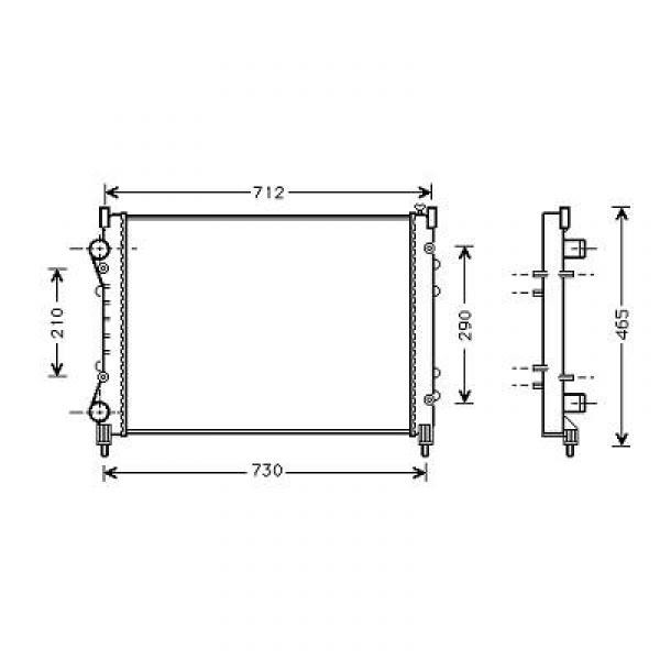 Radiator ESPACE 10/97-10/02 648x458x32 2.0 16V +/-AC