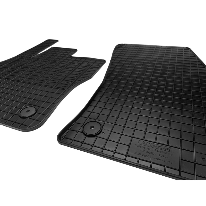 Rubber car mats set  Volkswagen Caddy V Box 2020- (2-pieces + fixing system)