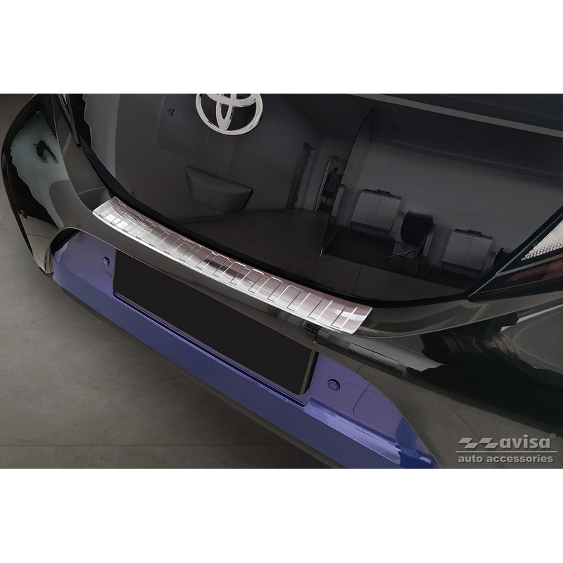 Stainless Steel Rear bumper protector  Toyota Aygo X 2022- 'Ribs'