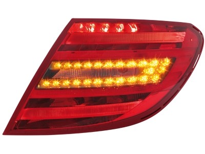 Description: LED Tail Lights for Mercedes Benz C-Class W204 (2006-2010) Red/Smoke