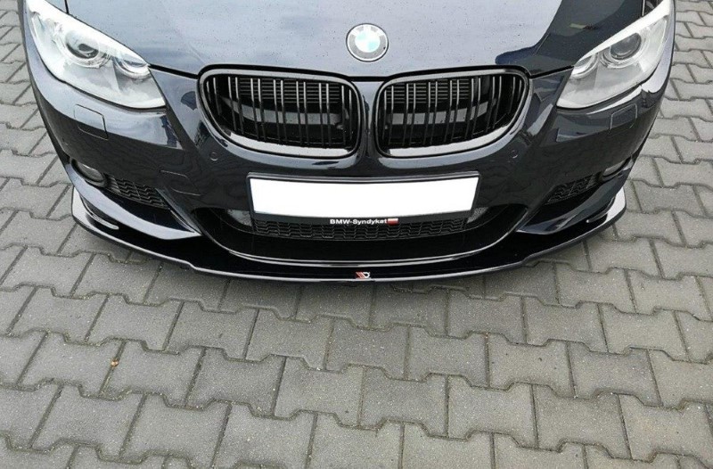 Voorspoiler BMW 3 E92 M-PACK FACELIFT V.1 Glanzend Zwart