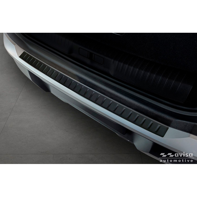 Avisa Matt Black Stainless Steel Rear bumper protector  Peugeot 5008 III 2024- 'Ribs'