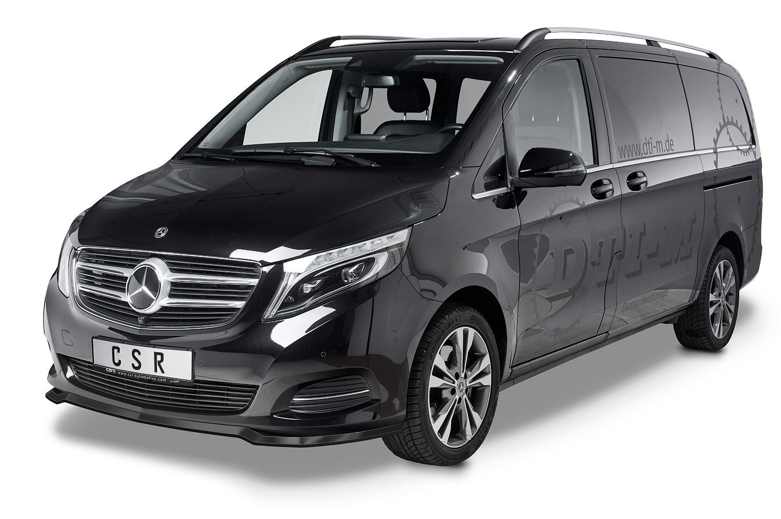 Voorspoiler Mercedes Benz V-klasse 447 CSR Glans Zwart