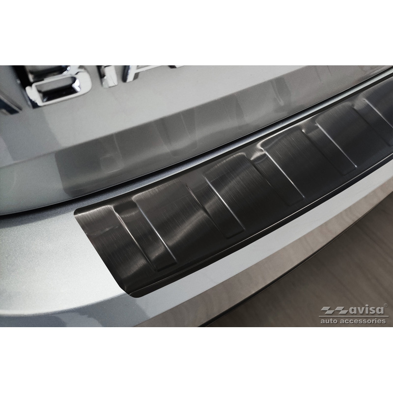 Zwart RVS Achterbumperprotector  Skoda Fabia IV Hatchback 2021- 'Ribs'