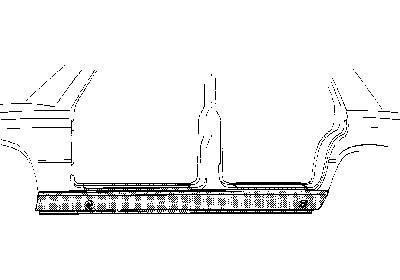 dorpel, niet SEL, rechts Mercedes S klasse, W116, 1972-1980