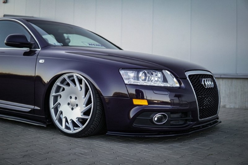 Voorspoiler Audi A6 S-Line C6 FL Sedan Glanzend Zwart