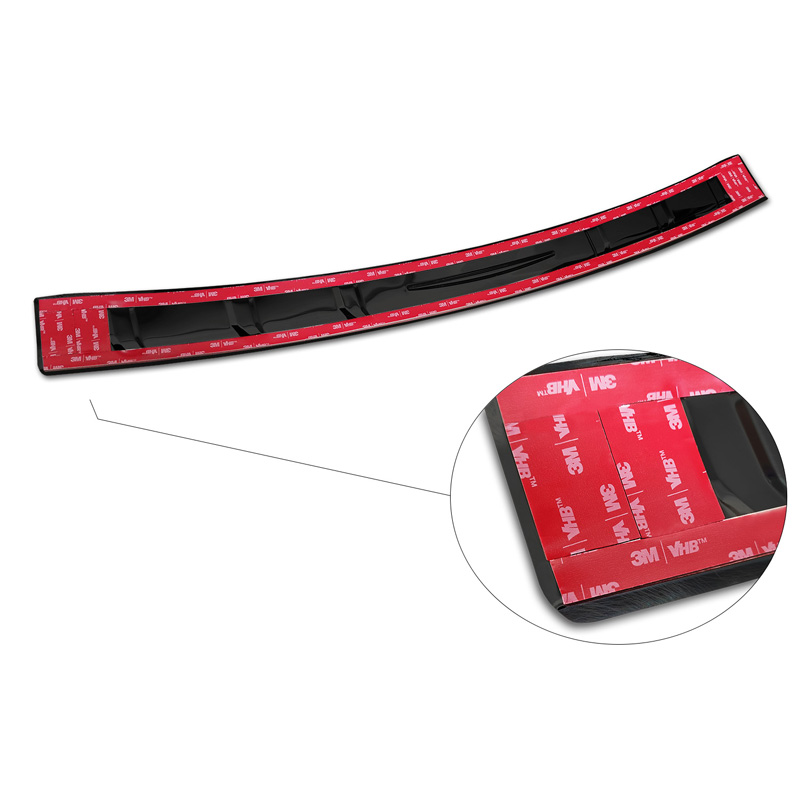 Zwart RVS Achterbumperprotector  Ford Mustang VI Coupé 2015-2017 & FL 2017- incl. GT 'Ribs'