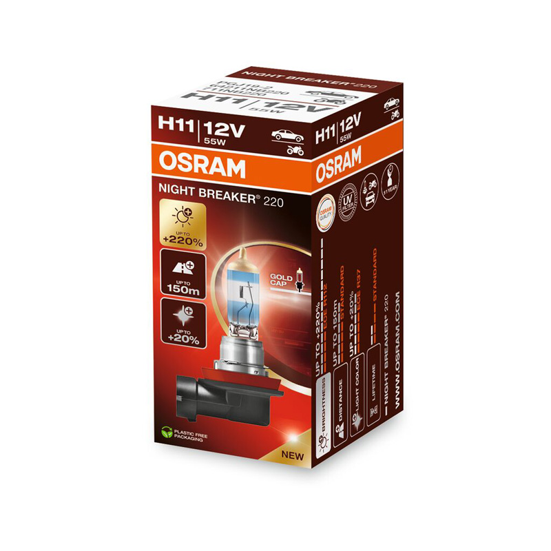 Osram Night Breaker 220 Halogen bulb - H11 - 12V/55W - single piece