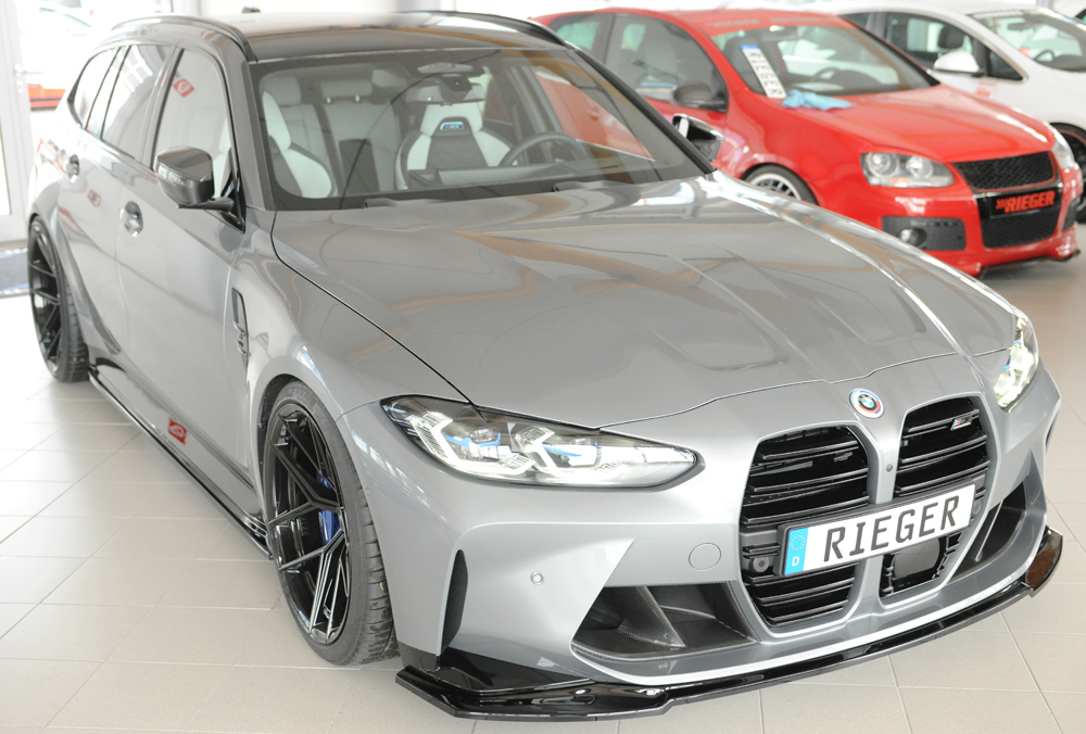 Voorspoiler BMW 3-series G80 M3 03.21-  glans zwart