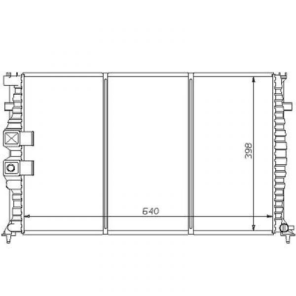 Radiator PEUGEOT 406 95-99 640x398 2.9 V6 +/-AC