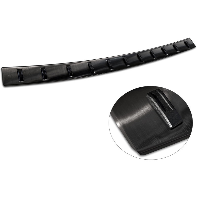 Zwart RVS Achterbumperprotector  Volkswagen Caddy V Cargo & Combi 2020- 'STRONG EDITION'