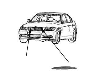 motorkaplijst, chrome, rechts BMW 3 serie E90/E91, 2005-2008