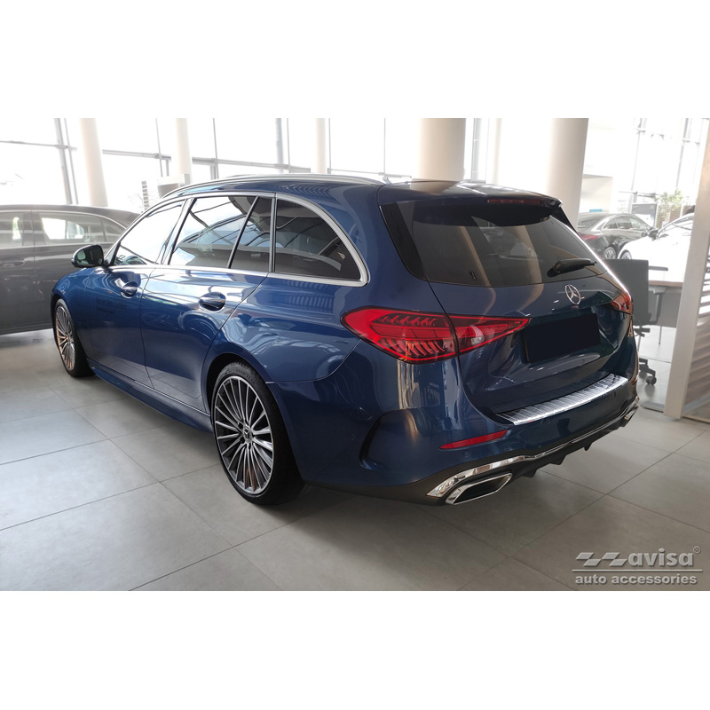 Chroom RVS Achterbumperprotector  Mercedes C-Klasse AMG Estate (S206) 2021- 'Ribs'