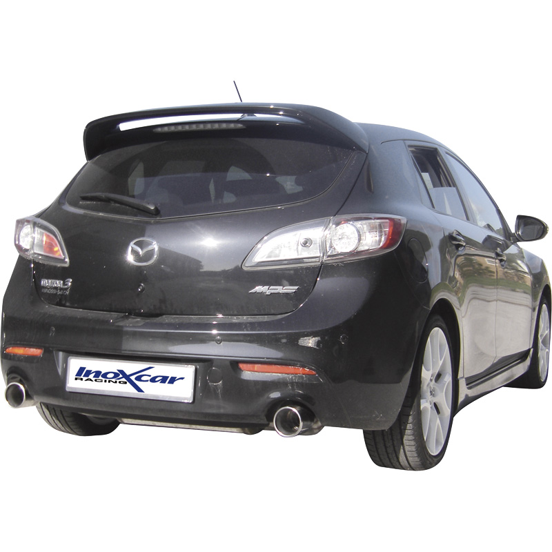 100% Inox Double Sport Exhaust  Mazda 3 2.3Di MPS (260HP) 2010- Left/Right 102mm