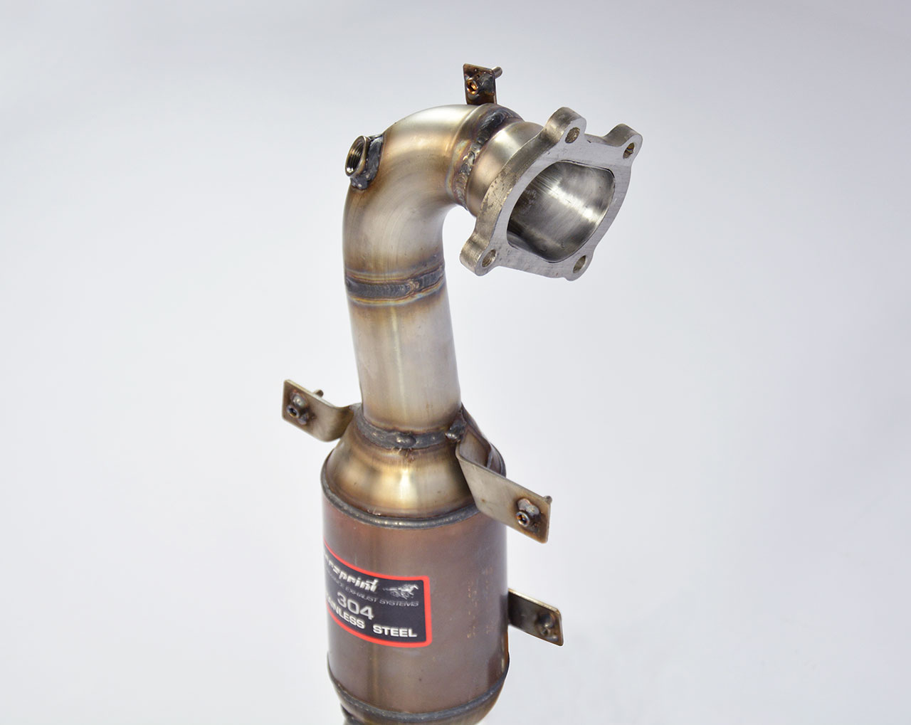 595 ABARTH 1.4T (145 Hp) 2015 Turbo downpipe kit + Metallic catalytic converter