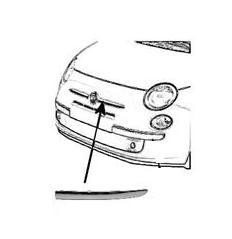 voorbumperlijst, chroom, boven, links Fiat 500, 2007 -