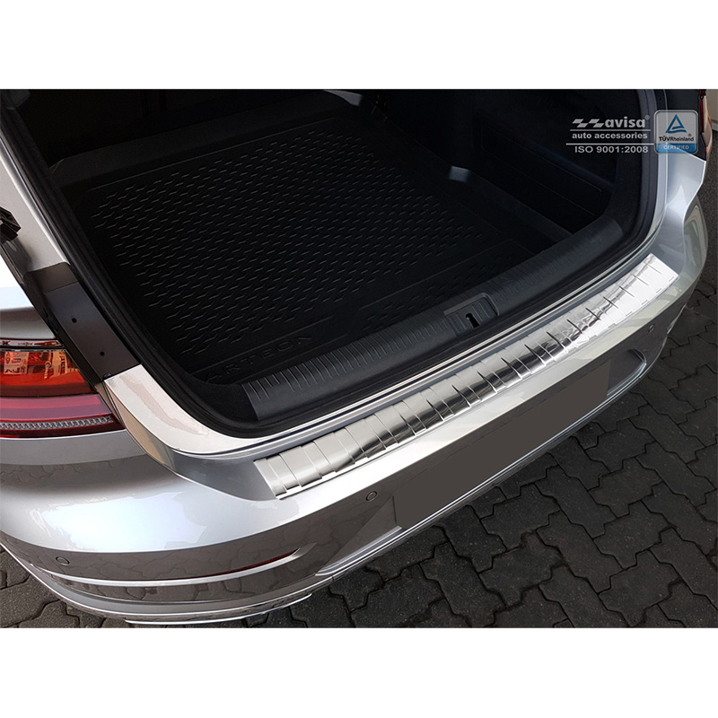Stainless Steel Rear bumper protector  Volkswagen Arteon 2017- 'Ribs'