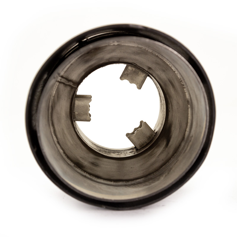 Simoni Racing Uitlaatsierstuk Rond/Schuin Glanzend-Carbon+RVS - Ø102xL155mm - Montage 63mm