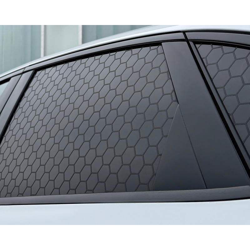 Foliatec Window Sticker Honeycomb – Set of 3 pieces 75x50cm – Glossy Black