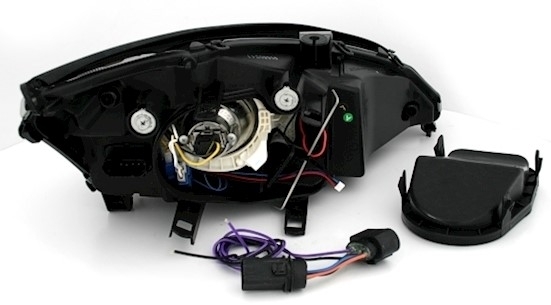 Koplampen Ford Focus 01-04 LED zwart