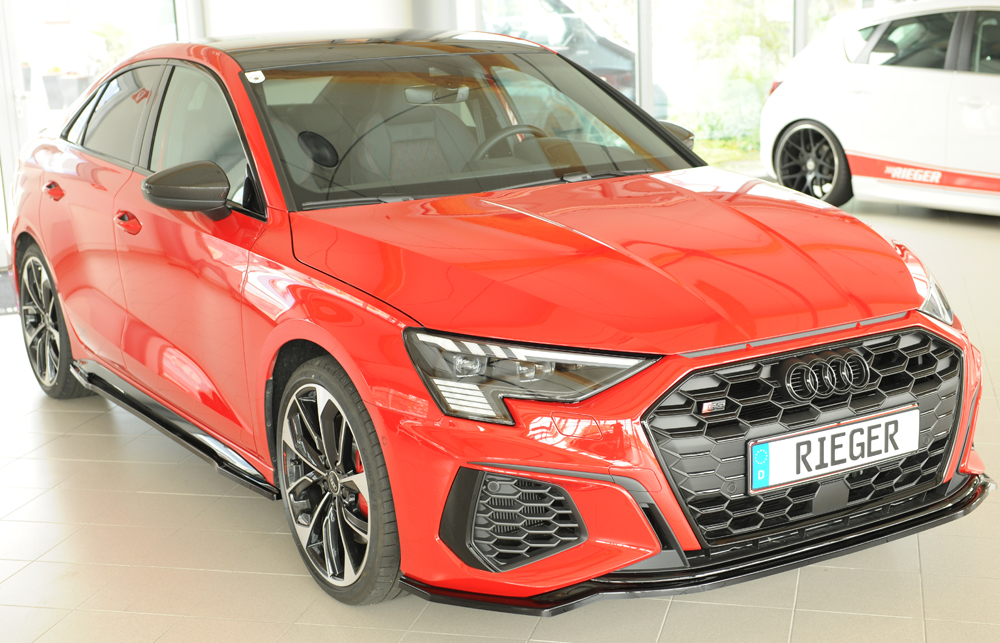 Zijskirts Diffuser Audi S3 / A3 S-Line 8Y glanzend zwart