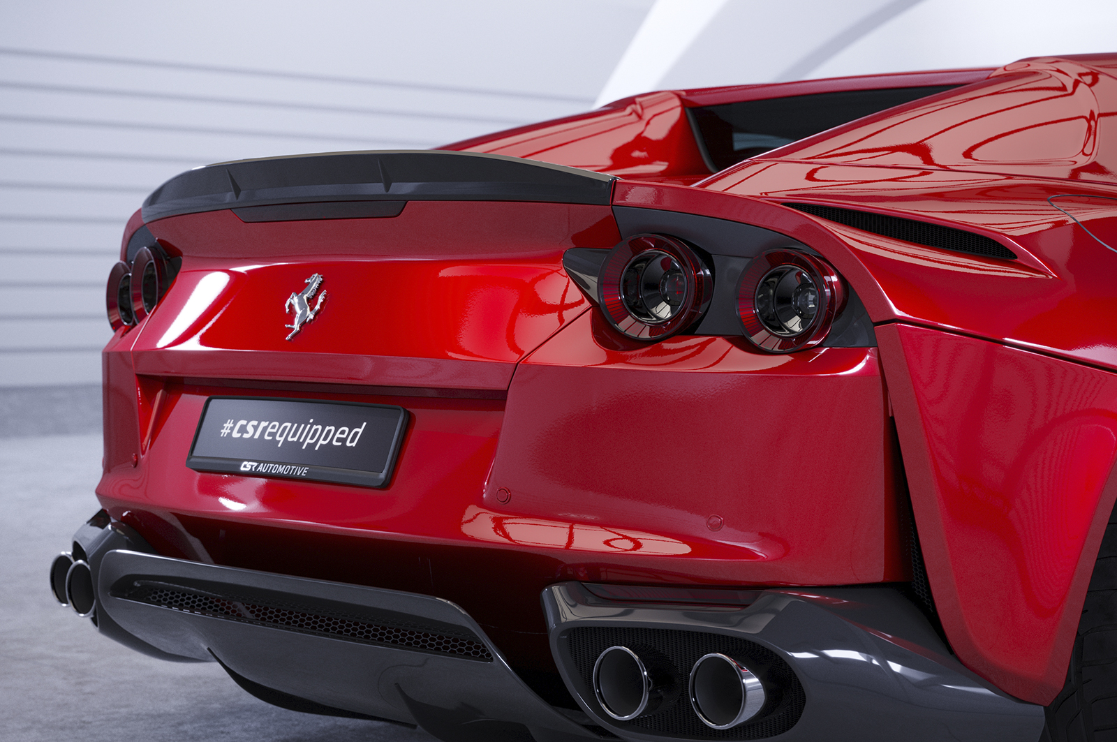 Spoiler Ferrari 812 GTS CSR Glans Zwart