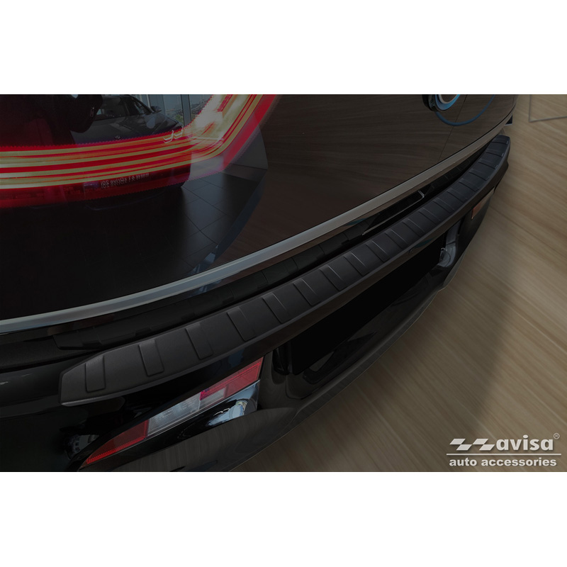 Matzwart RVS Achterbumperprotector  BMW i3 (i01) 2013-2017 & FL 2017-2022 'Ribs'