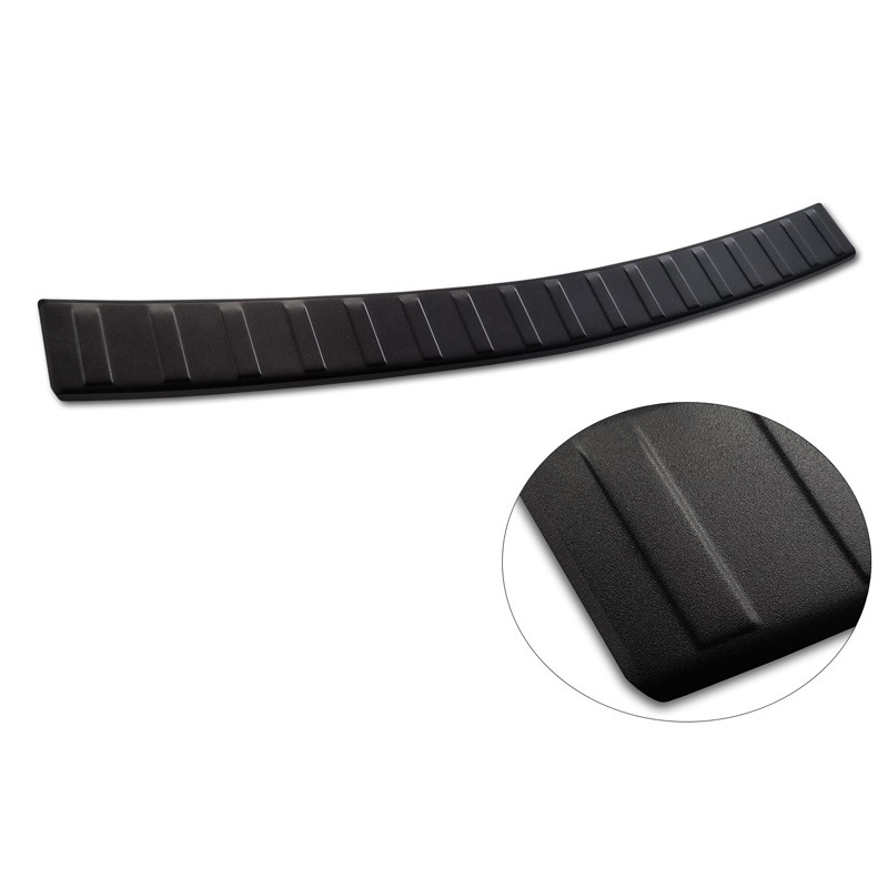 Matt Black Stainless Steel Rear bumper protector  Opel Mokka X 2016- 'Ribs'