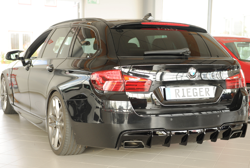 Diffuser BMW 5 Serie F10 M pakket Rieger Glans Zwart