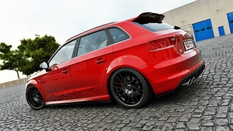 Spoilerkap Audi S3 / A3 S-Line 8V / 8V FL Hatchback / Sportback glanzend zwart Maxton