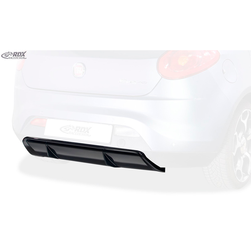 Achterskirt 'Diffusor'  Fiat Bravo (198) 2007-2014 (ABS zwart glanzend)