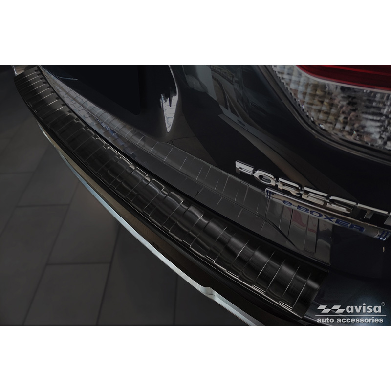 Zwart RVS Achterbumperprotector  Subaru Forester (SK) 2018-2024 'Ribs'