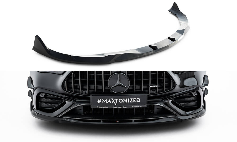 Voorspoiler V.2 Mercedes-AMG CLE 53 / AMG-Line C236 Maxton Glanzend zwart