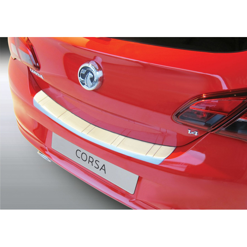 ABS Rear bumper protector  Opel Corsa E 3/5 doors 2015-2019 Black 'Ribbed'