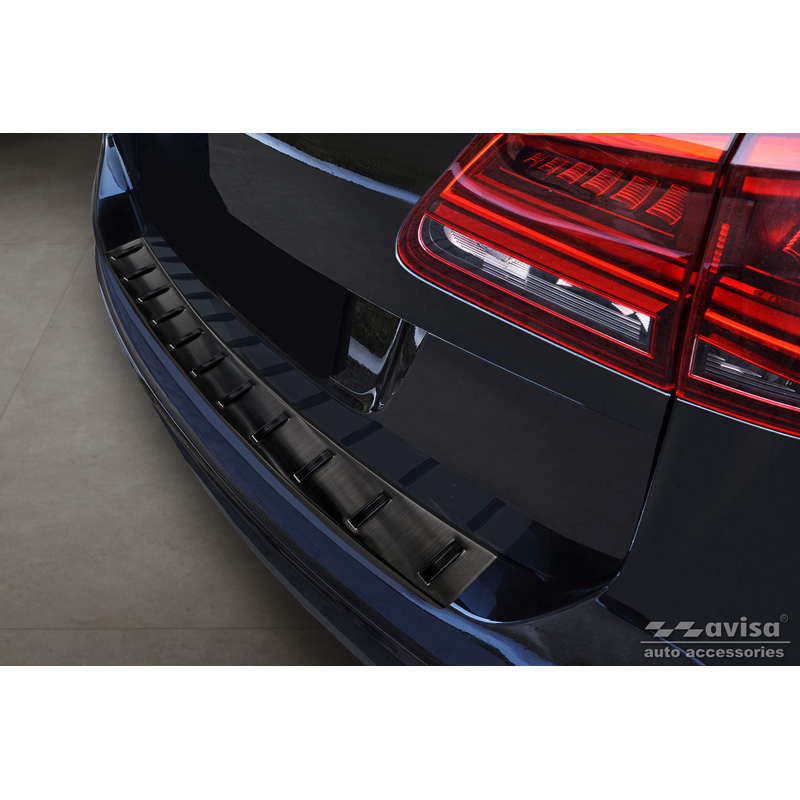 Black Stainless Steel Rear bumper protector  Volkswagen Sharan II & Seat Alhambra II 2010- 'STRONG EDITION'