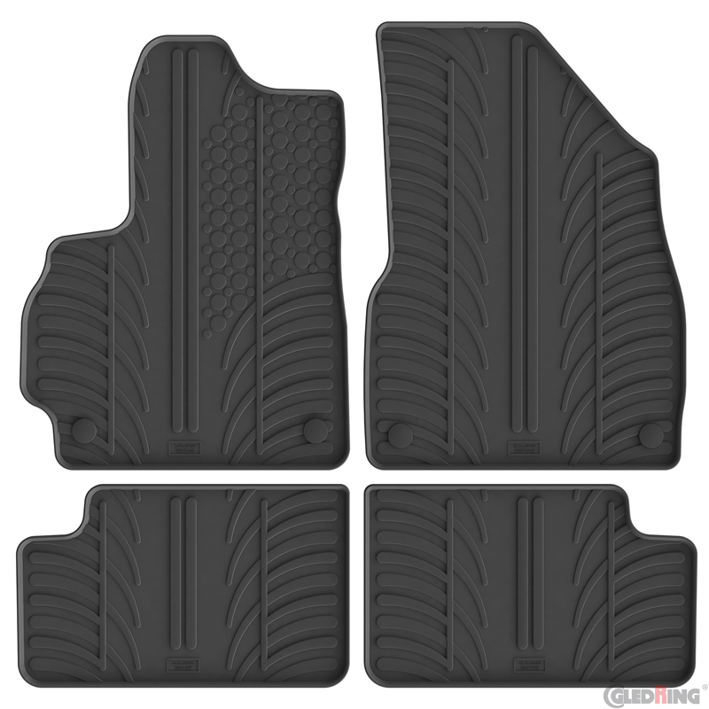 Gledring Rubber car mats set  Omoda (C)5 2022- (petrol) (T profile 4-pieces + mounting clips)